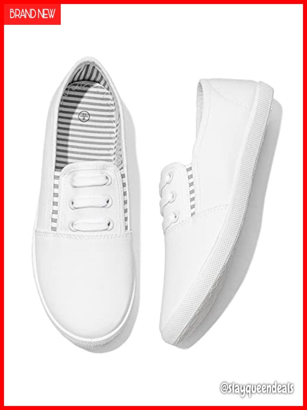 Canvas Slip On Sneakers Womens Casual Walking Shoes Non Slip Work